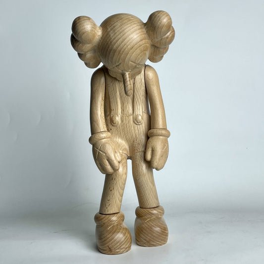 28cm 400% KAW Bearbrick Wooden Small Lie Anime Action Figure With Wooden Box-FuGui Tide play