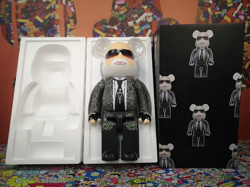 Hobby - 70cm BEARBRICK 1000% Lafayette Lagerfeld ABS Action Figure Boxed