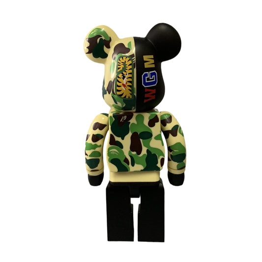 28cm BEARBRICK 400% BAPE Camouflage Shark First Generation ABS Action Figure Boxed-FuGui Tide play