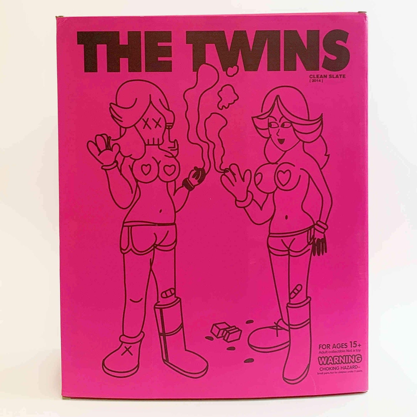 Hobby - 40CM KAWS BFF Twins Sisters Brown Action Figure Collectible Boxed