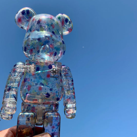 Hobby - 28cm BEARBRICK 400% Floral ANEVER Anime ABS Action Figure Boxed