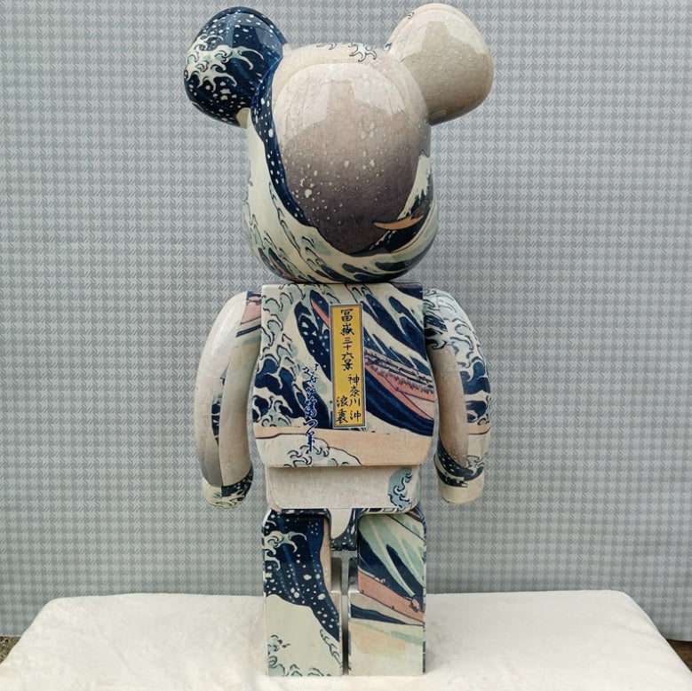 Hobby - 70cm BEARBRICK 1000% Kanagawa Surfing ABS Action Figure Boxed