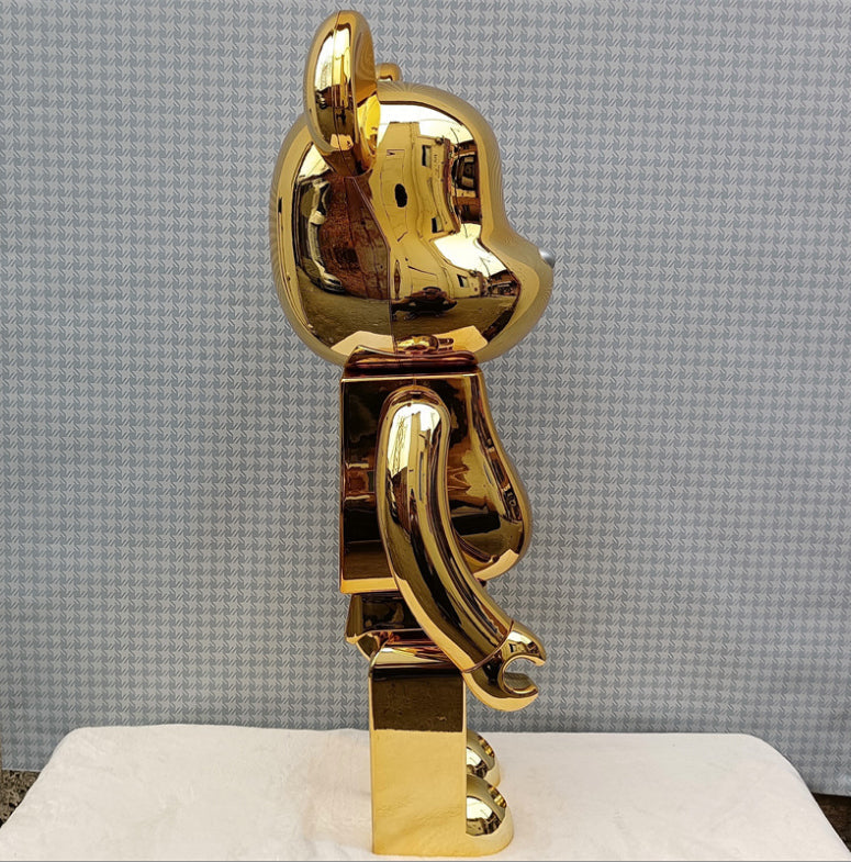 Hobby - 70cm BEARBRICK 1000% MASTERMIND Gold ABS Action Figure Boxed