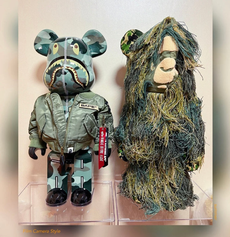 Hobby - 70cm BEARBRICK 1000% BAPE ALPHA ABS Action Figure Boxed