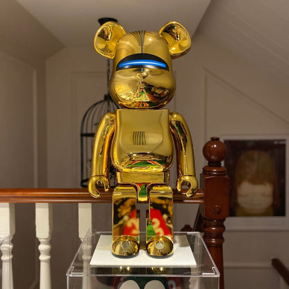 70cm BEARBRICK 1000% HajimeSorayama First generation Gold ABS Action Figure Boxed