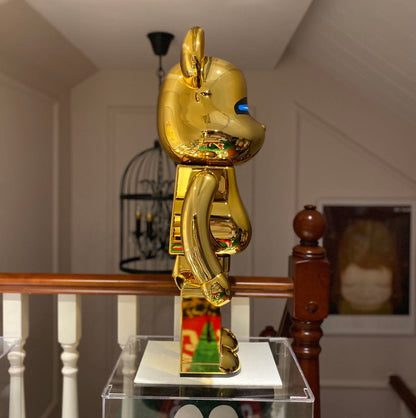 70cm BEARBRICK 1000% HajimeSorayama First generation Gold ABS Action Figure Boxed