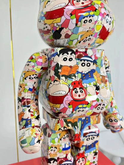 70cm BEARBRICK 1000% Crayon Shin Chan ABS Action Figure Boxed