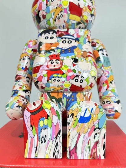70cm BEARBRICK 1000% Crayon Shin Chan ABS Action Figure Boxed