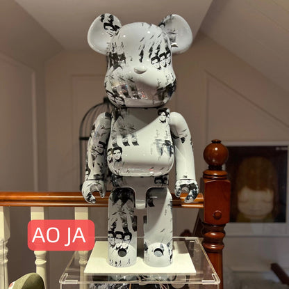 70cm BEARBRICK 1000% Andywarhol Elvispresley ABS Action Figure Boxed