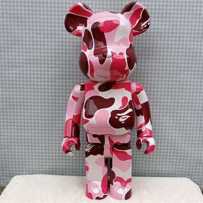 70cm BEARBRICK 1000% BAPE Camo Pink ABS Action Figure Boxed