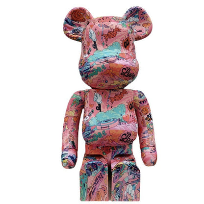 70cm BEARBRICK 1000% QQ ABS Action Figure Boxe