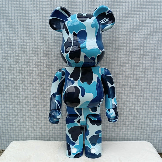 Hobby - 70cm BEARBRICK 1000% BAPE Camo Blue ABS Action Figure Boxed