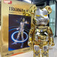 Toy - 28cm BEARBRICK 400% Iron Man Gold And Silver ABS Action Figure Boxed