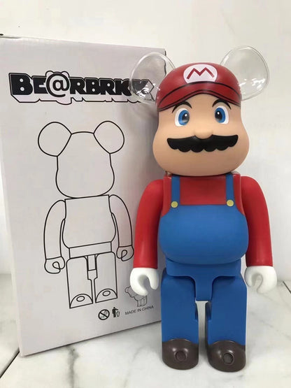28cm BEARBRICK 400% Mario Vinyl Action Figure Boxed