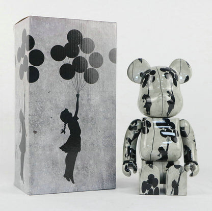 28cm BEARBRICK 400% Flying Balloons Girl ABS Action Figure Boxed