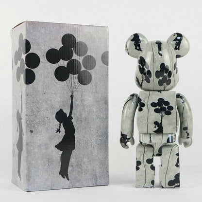 28cm BEARBRICK 400% Flying Balloons Girl ABS Action Figure Boxed