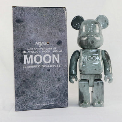 28cm BEARBRICK 400% Moon ABS Action Figure Boxed