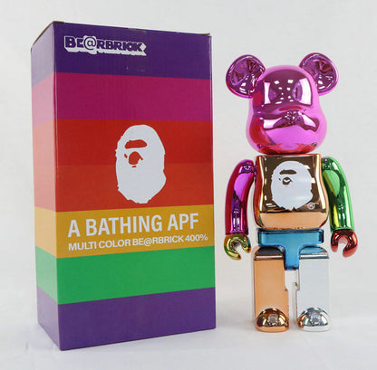 28cm BEARBRICK 400% BAPE Plating Color ABS Action Figure Boxed