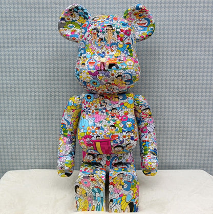 70cm BEARBRICK 1000% Murakami Doraemo ABS Action Figure Boxed