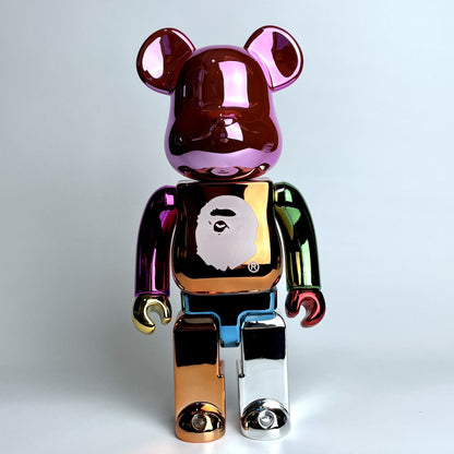 28cm BEARBRICK 400% BAPE Plating Color ABS Action Figure Boxed