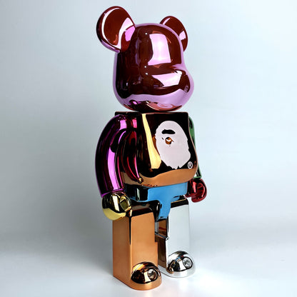 28cm BEARBRICK 400% BAPE Plating Color ABS Action Figure Boxed