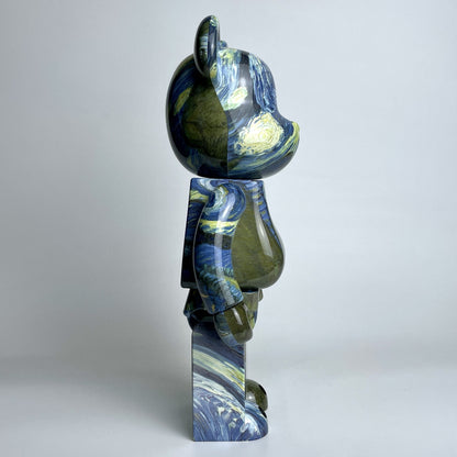 28cm BEARBRICK 400% Van Gogh Starry Night ABS Action Figure Boxed