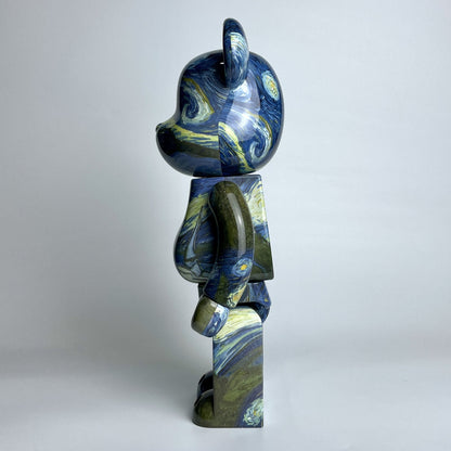 28cm BEARBRICK 400% Van Gogh Starry Night ABS Action Figure Boxed