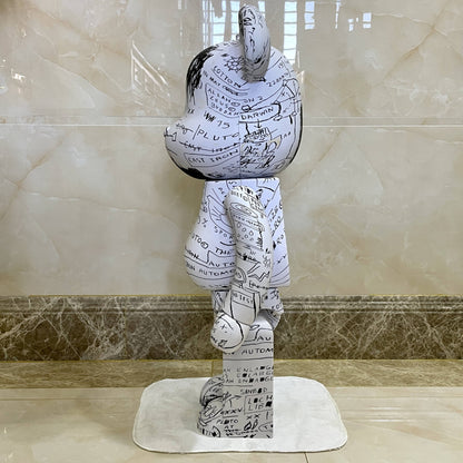 70cm BEARBRICK 1000% Basquiat 3th Generation ABS Action Figure Boxed