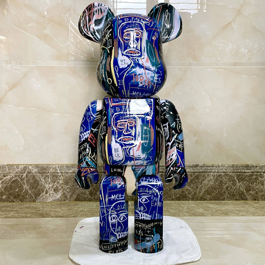 Hobby - 70cm BEARBRICK 1000% Basquiat 7th Generation ABS Action Figure Boxed