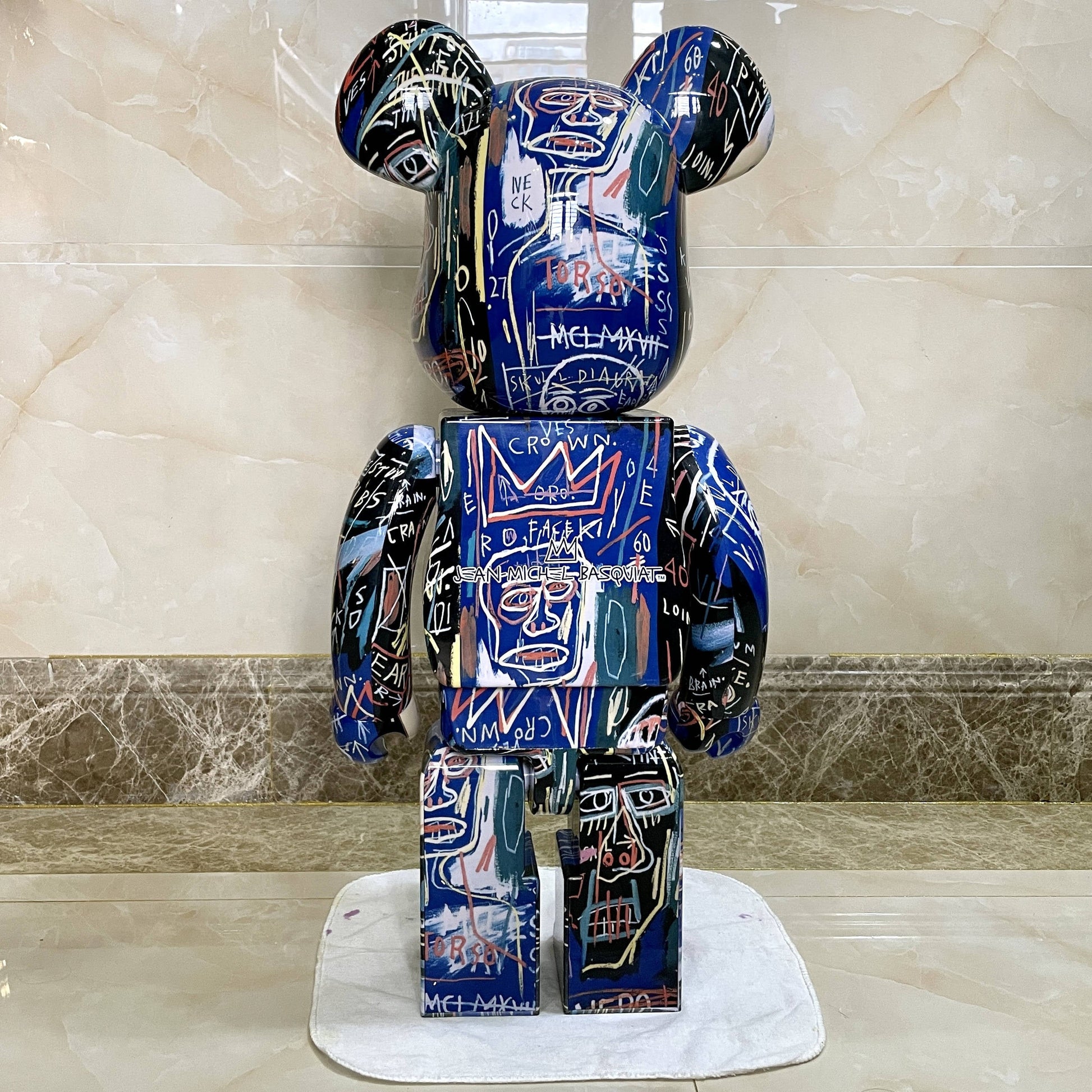 Hobby - 70cm BEARBRICK 1000% Basquiat 7th Generation ABS Action Figure Boxed