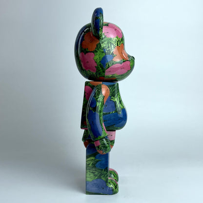 28cm BEARBRICK 400% Andy Wahol Flower ABS Action Figure Boxed