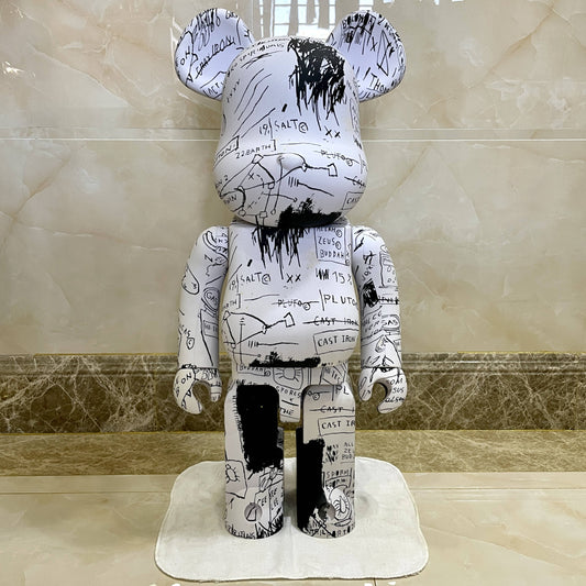 Hobby - 70cm BEARBRICK 1000% Basquiat 3th Generation ABS Action Figure Boxed