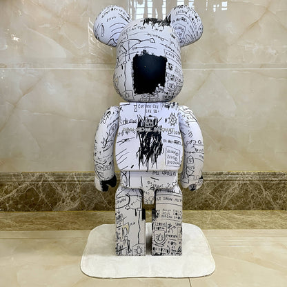 70cm BEARBRICK 1000% Basquiat 3th Generation ABS Action Figure Boxed
