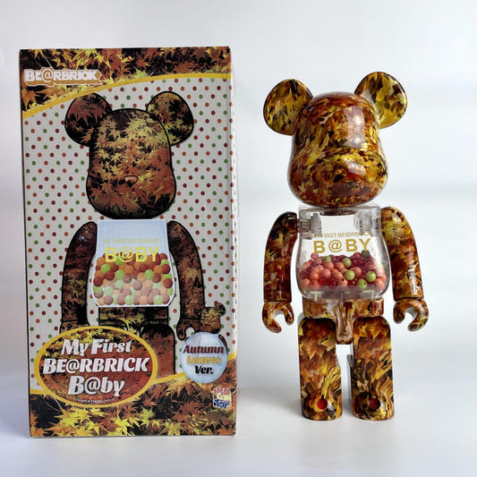 Toy - 28cm BEARBRICK 400% Autumn Leaves ABS Action Figure Boxed