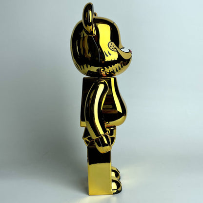 28cm BEARBRICK 400% Electroplated Garfield ABS Action Figure Boxed