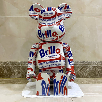 70cm BEARBRICK 1000% Andywarhol BRILLO ABS Action Figure Boxed