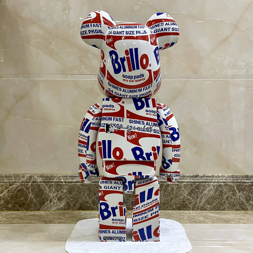 Hobby - 70cm BEARBRICK 1000% Andywarhol BRILLO ABS Action Figure Boxed