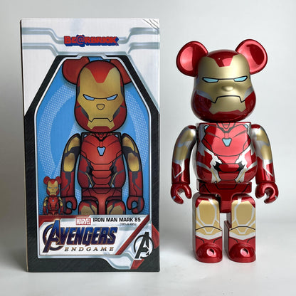 28cm BEARBRICK 400% Iron Man ABS Action Figure Boxed