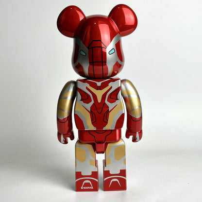 28cm BEARBRICK 400% Iron Man ABS Action Figure Boxed