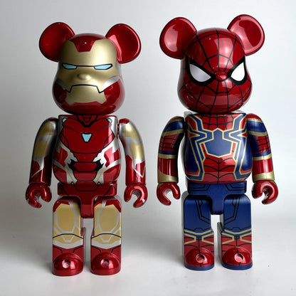 28cm BEARBRICK 400% Iron Man ABS Action Figure Boxed