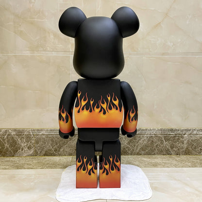 70cm BEARBRICK 1000% Flame ABS Action Figure Boxed