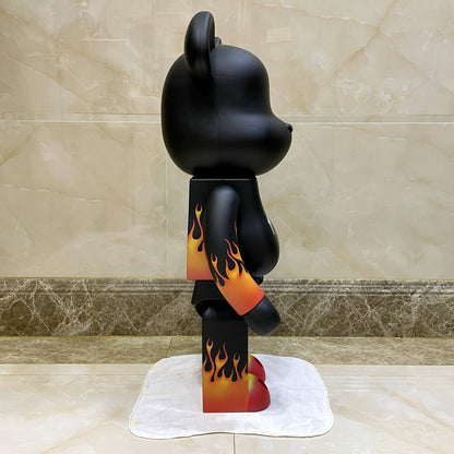 70cm BEARBRICK 1000% Flame ABS Action Figure Boxed