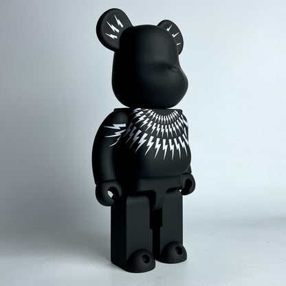 28cm BEARBRICK 400% Macau WF Black Panther ABS Action Figure Boxed
