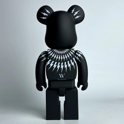 28cm BEARBRICK 400% Macau WF Black Panther ABS Action Figure Boxed