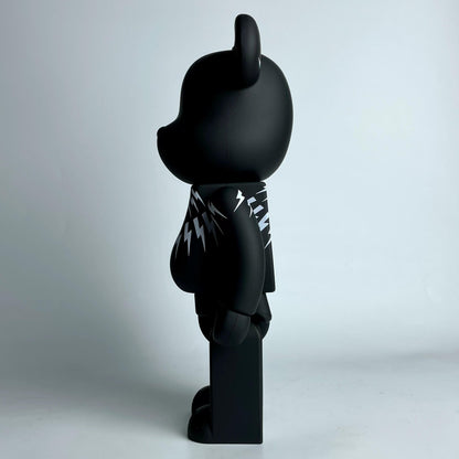 28cm BEARBRICK 400% Macau WF Black Panther ABS Action Figure Boxed