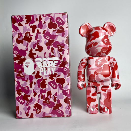 Toy - 28cm BEARBRICK 400% BAPE Camouflage MMJ Pink ABS Action Figure Boxed