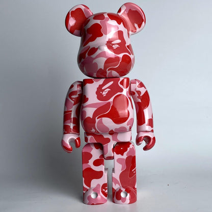 28cm BEARBRICK 400% BAPE Camouflage MMJ Pink ABS Action Figure Boxed