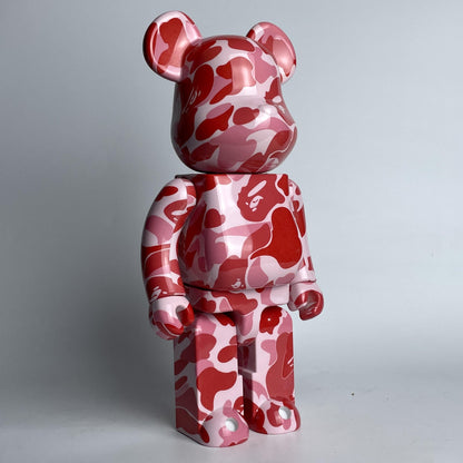 28cm BEARBRICK 400% BAPE Camouflage MMJ Pink ABS Action Figure Boxed