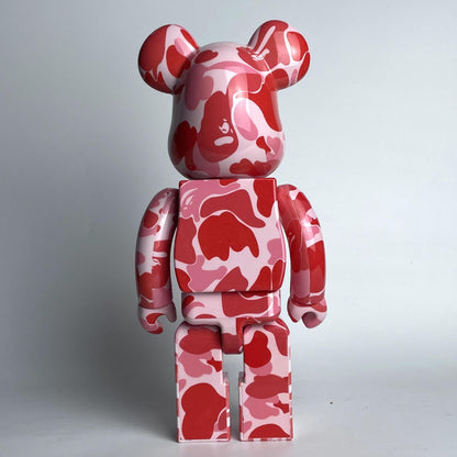 28cm BEARBRICK 400% BAPE Camouflage MMJ Pink ABS Action Figure Boxed