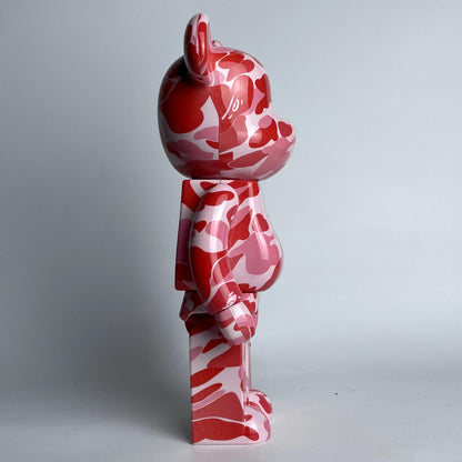 28cm BEARBRICK 400% BAPE Camouflage MMJ Pink ABS Action Figure Boxed